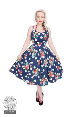 Dotty Floral Swing Dress