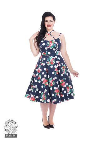 Dotty Floral Swing Dress