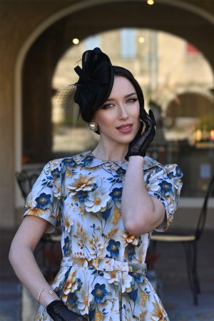 Black Bow & Feather Clip Fascinator