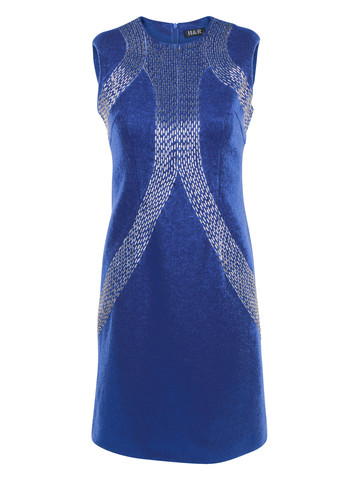 Blue A-line Dress
