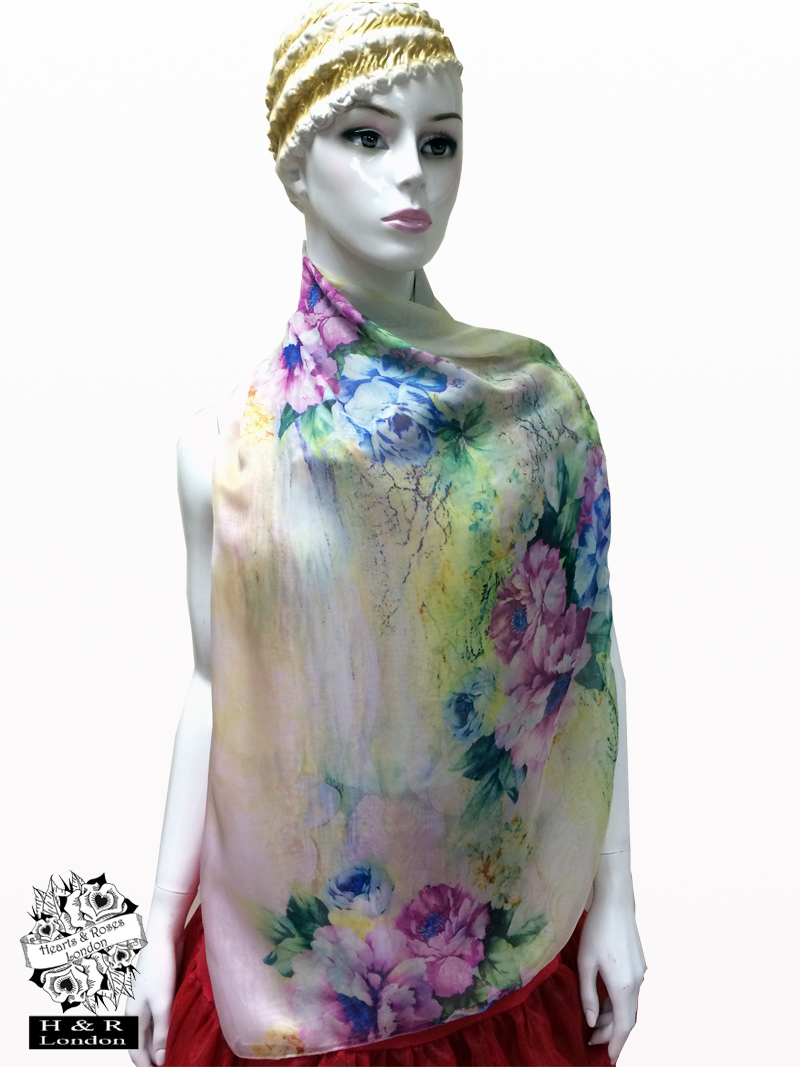 Tropical Floral Scarf