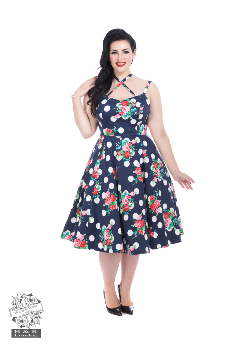 Dotty Floral Swing Dress