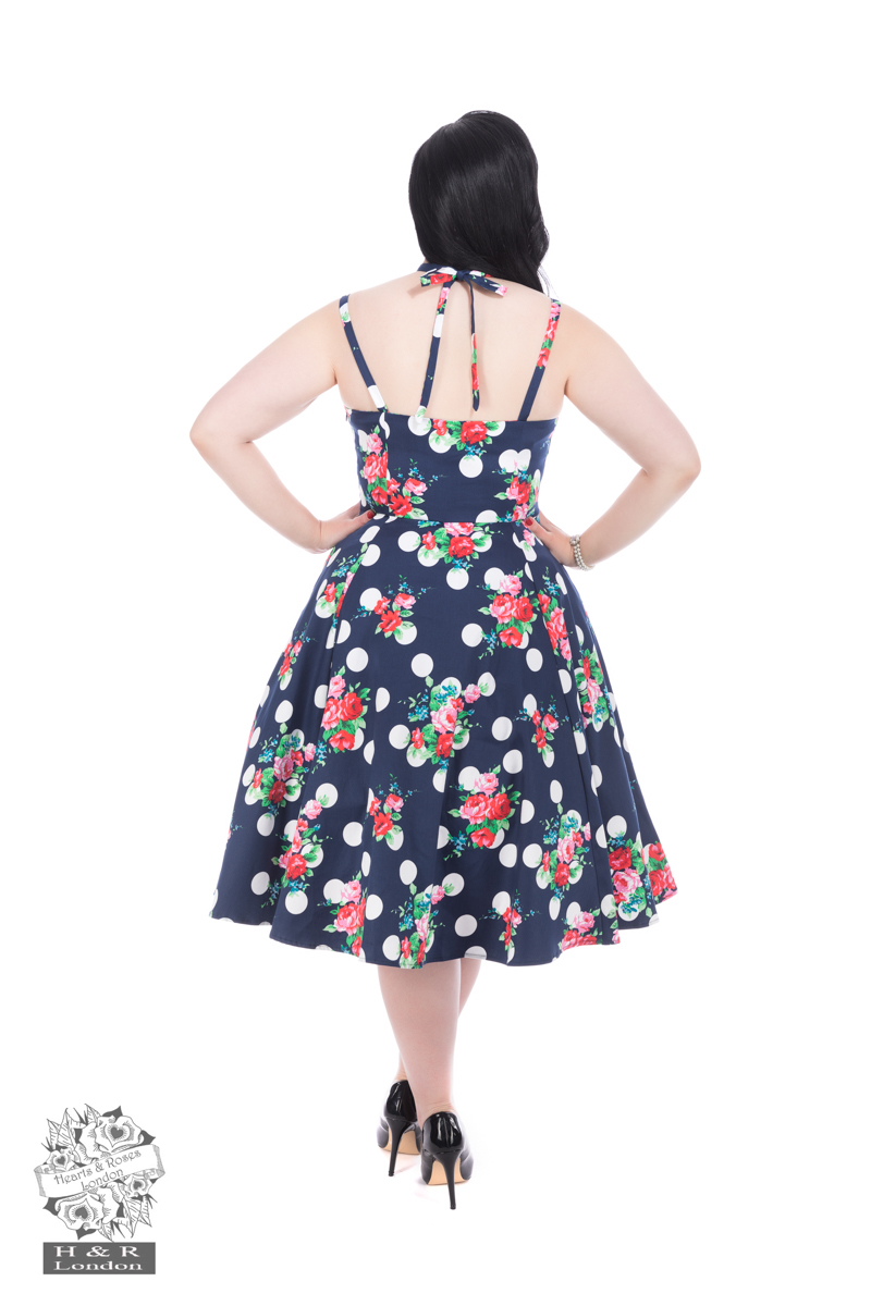 Dotty Floral Swing Dress