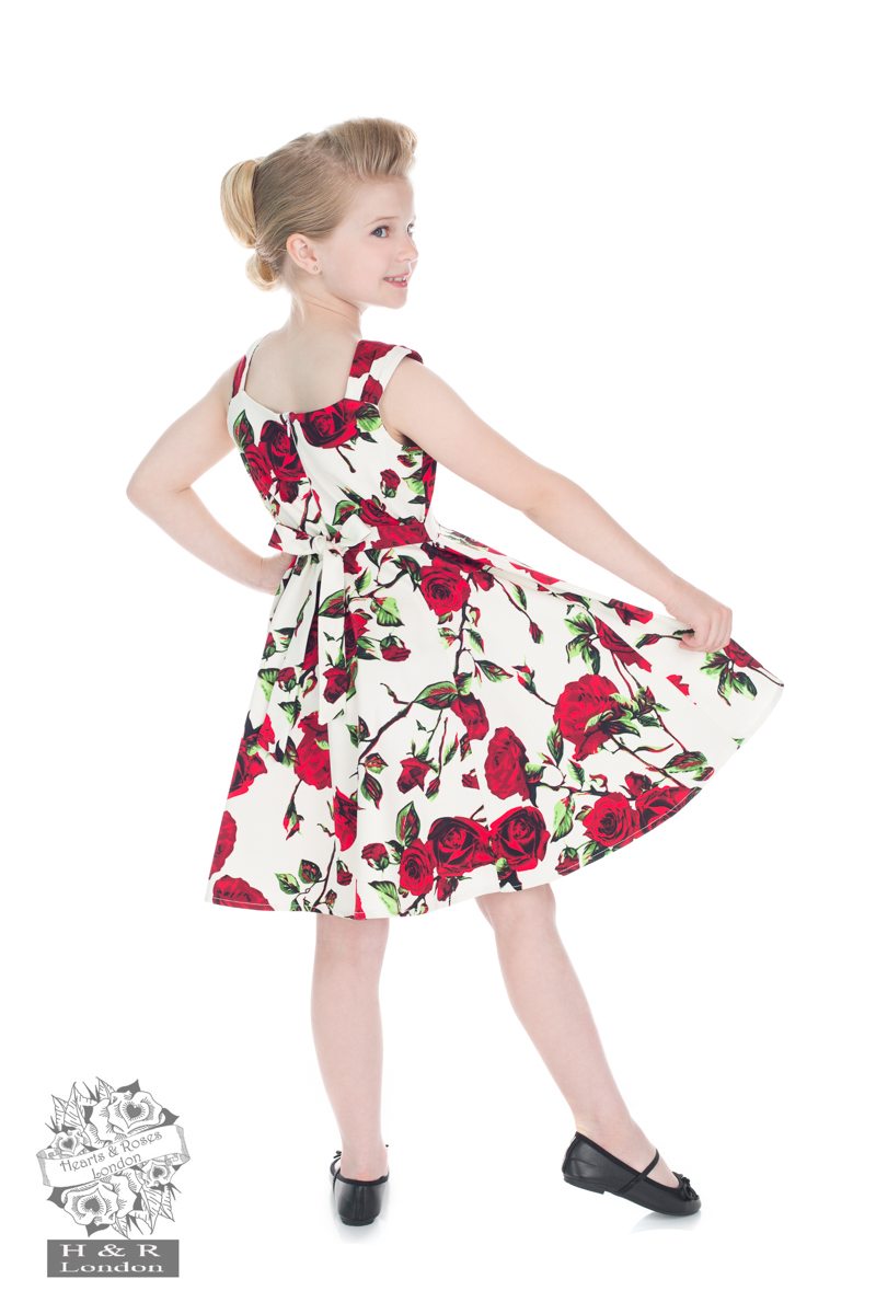 50s Ditsy Rose Floral Summer Dress