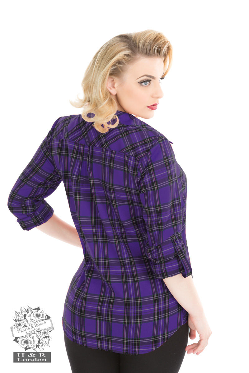 Purple Tartan Plaid Shirt