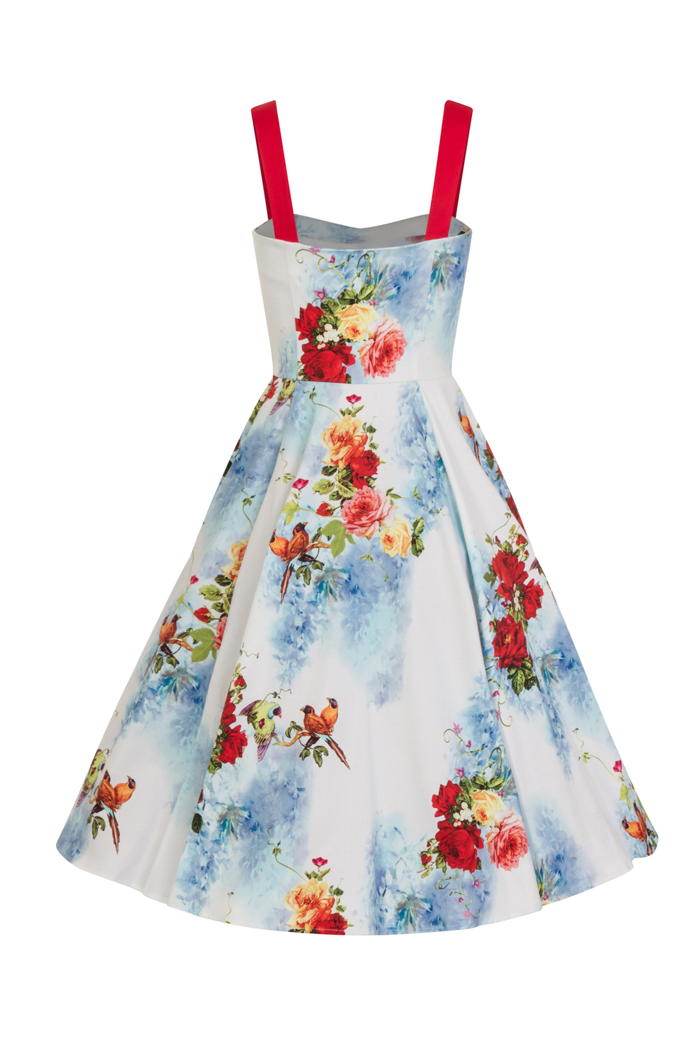 open lace back dress Zara Cross Waist Jersey Dress-Merida Red, Shadow Blossom main image 0