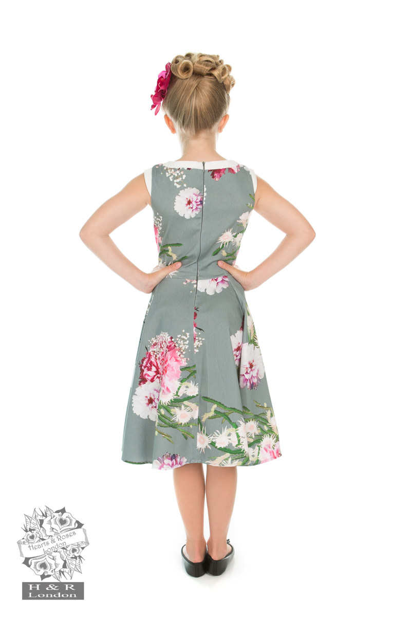 Girls Mix Floral Hepburn Dress