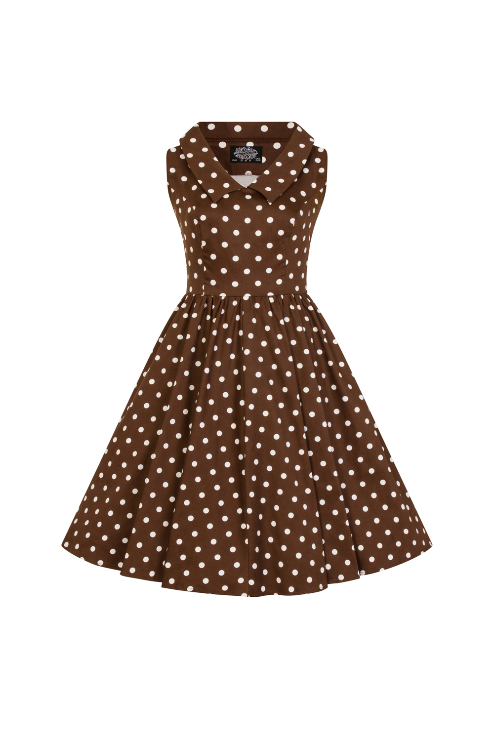 Girls Ravishing Chocolate Polka Dot Swing Dress