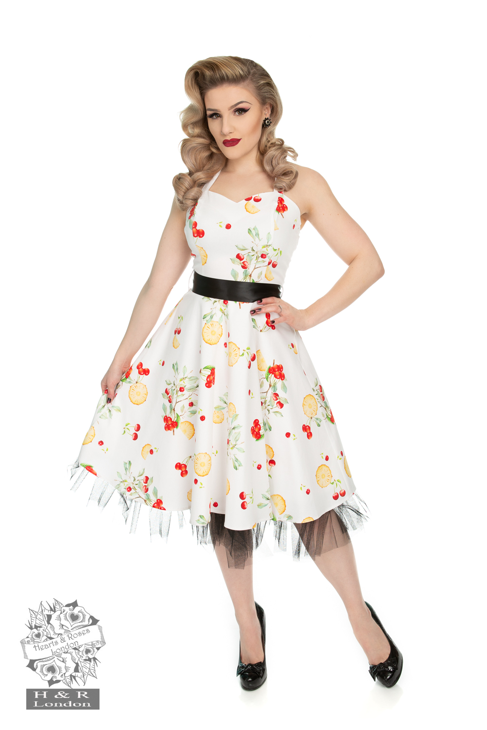 Pineapple and Cherries Swing Dress