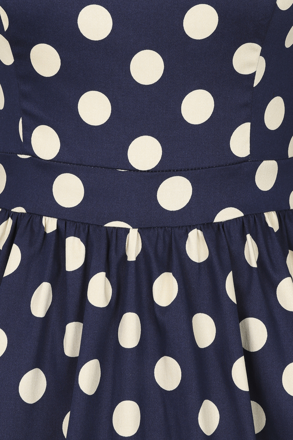 Milana Polka Dot Swing Dress in Blue/White - Hearts & Roses London