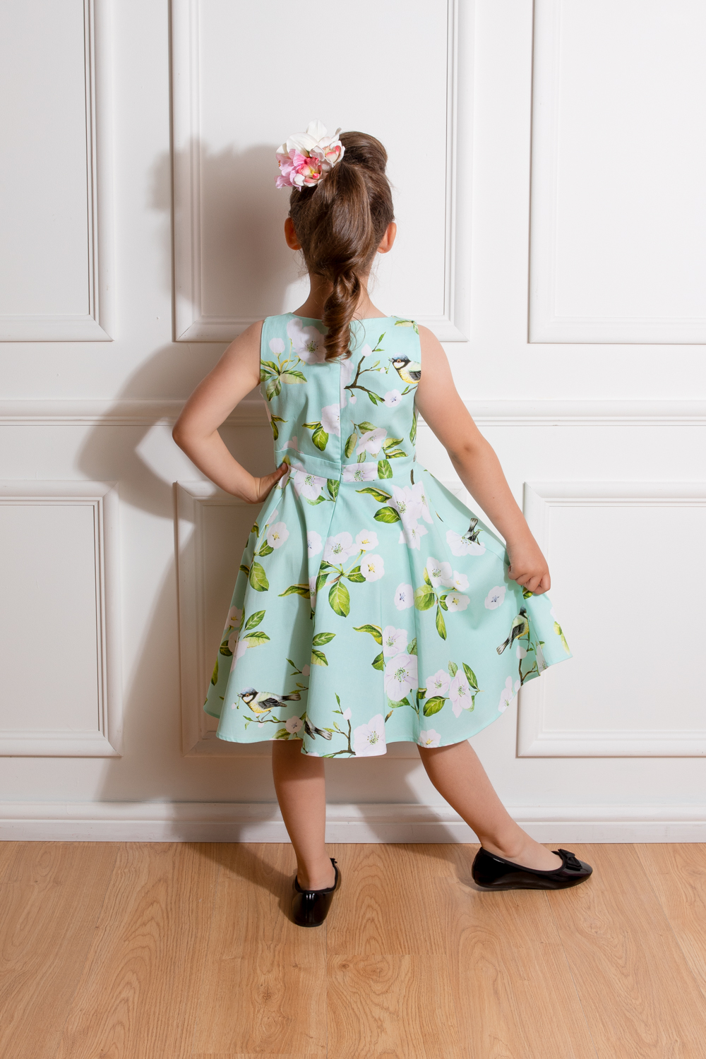 Girls Andrea Floral Swing Dress