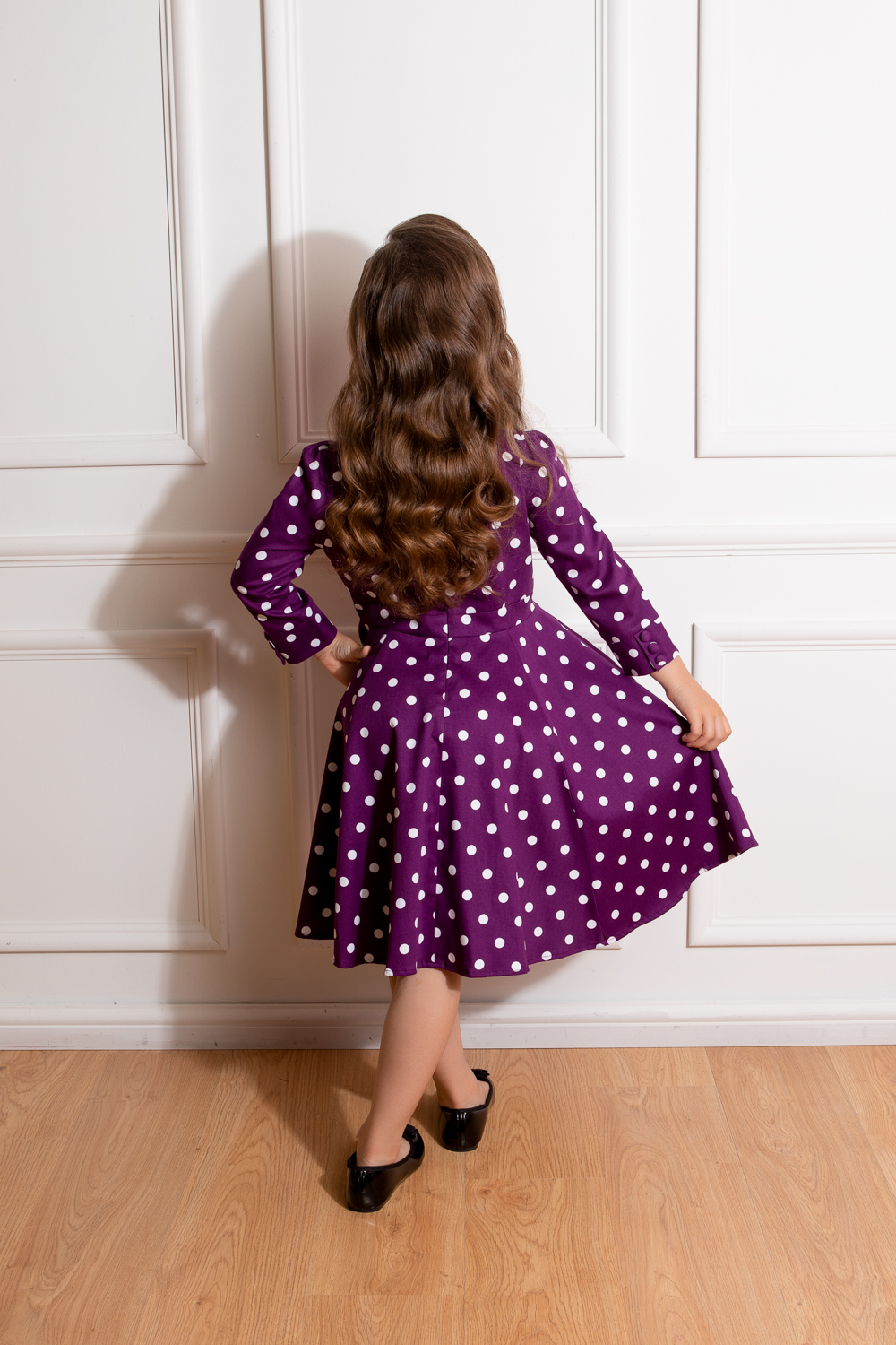 purple polka dot dress Wardrobe Breakdown: Fantasia Gown At The Color Premiere In Los Angeles 74% Rayon 22% Nylon 4% Spandex Yours London Women's Plus Size