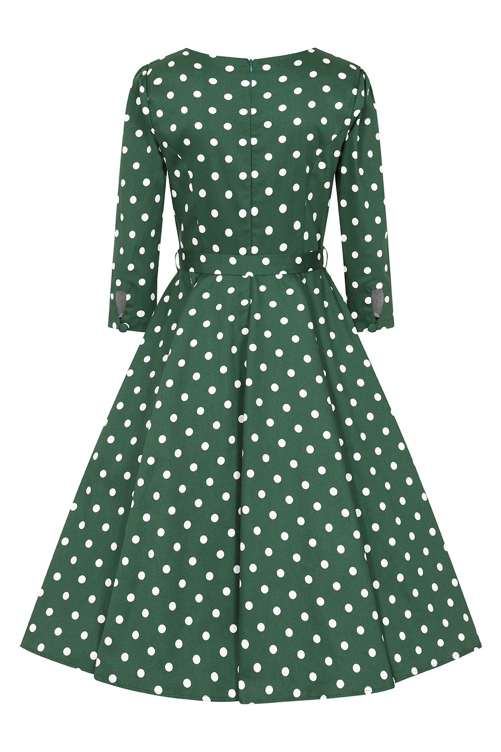 lindy bop green polka dot dress Lindy Bop Brown Polka Dot Rita Flared Dress Medium