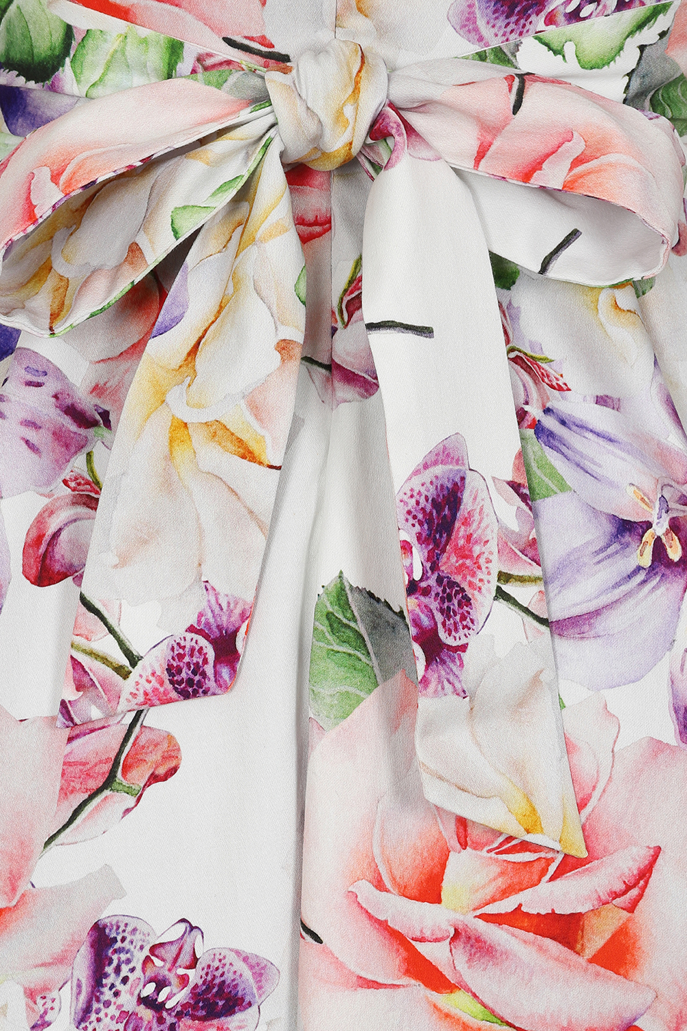 Harper Floral Swing Dress in white - Hearts & Roses London