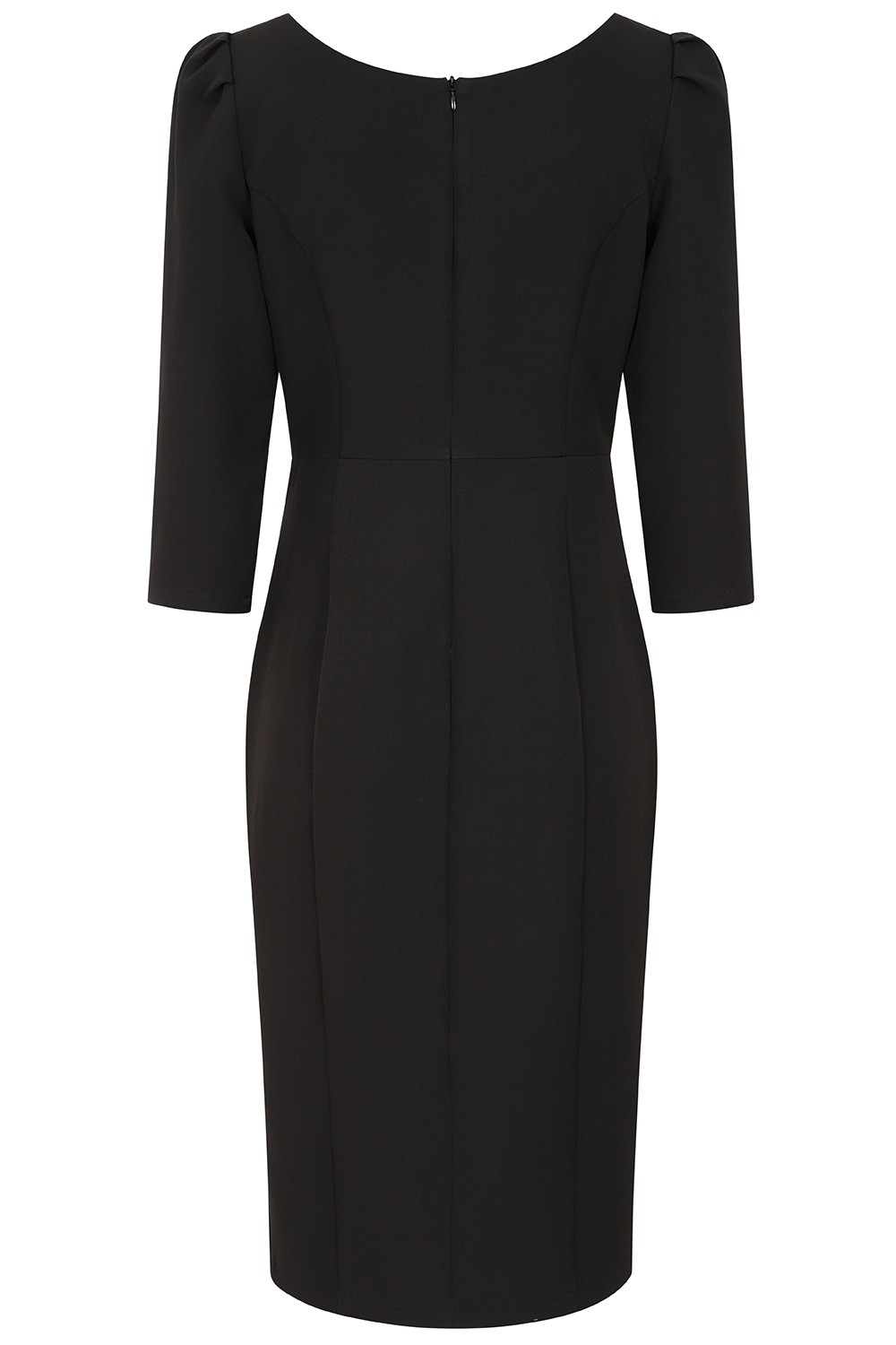 Mariana Black Wiggle Dress in Black - Hearts & Roses London