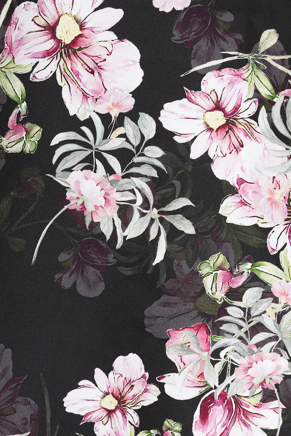 strapless open back dress Black and Blush Floral Print Wrap Midi Dress – AX Paris main image 0