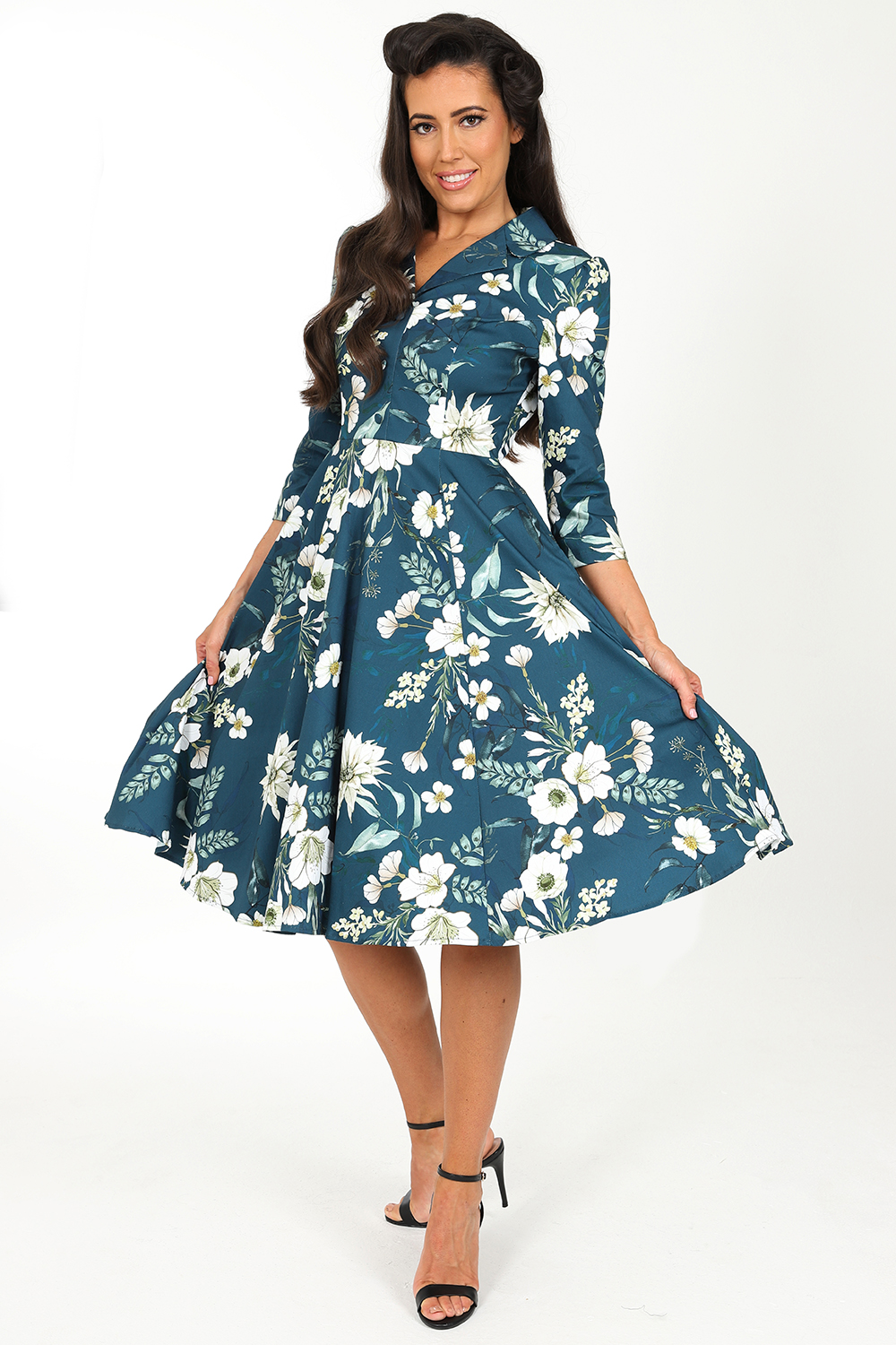 Petal Floral Swing Dress