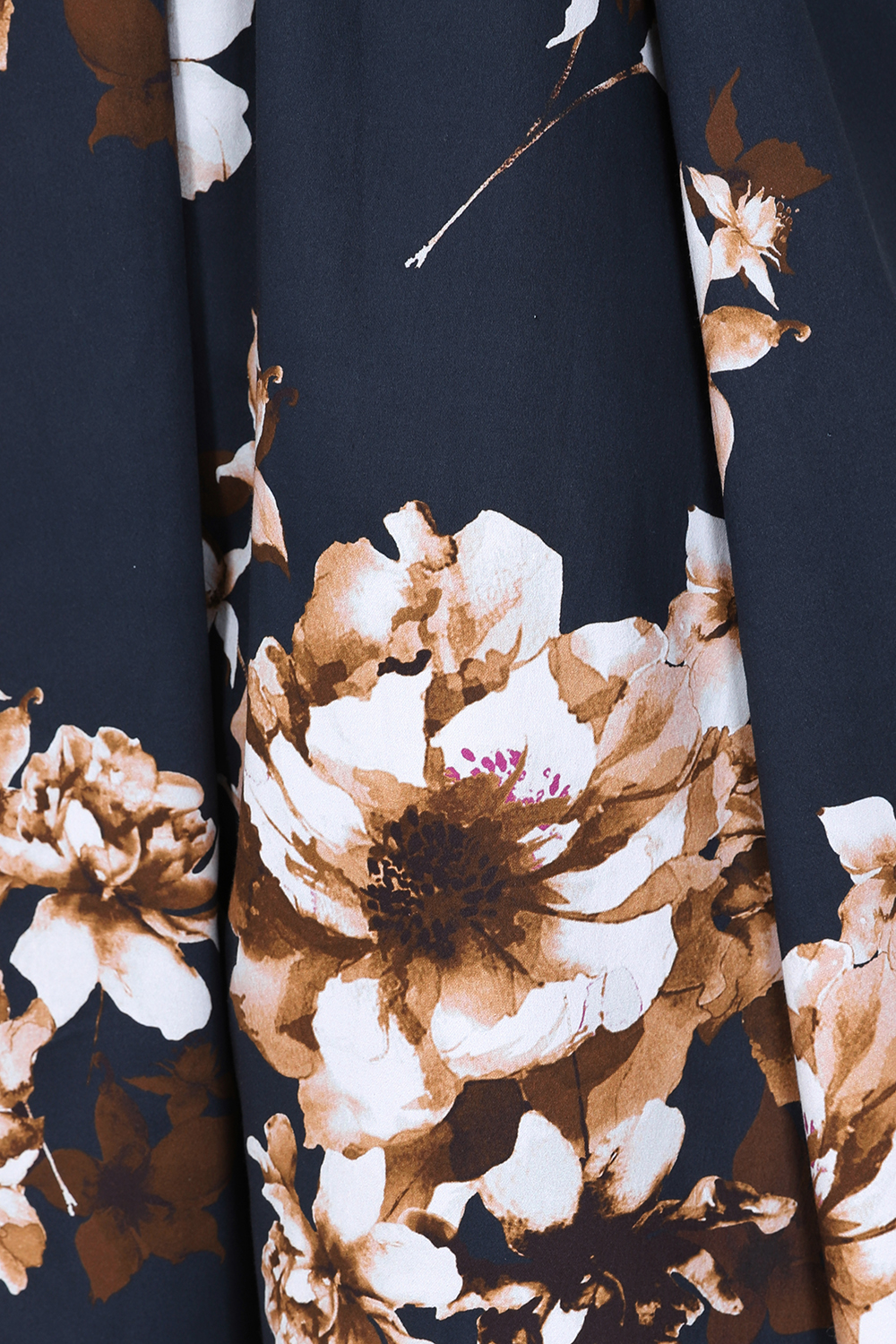 Laura Floral Swing Dress in Navy - Hearts & Roses London