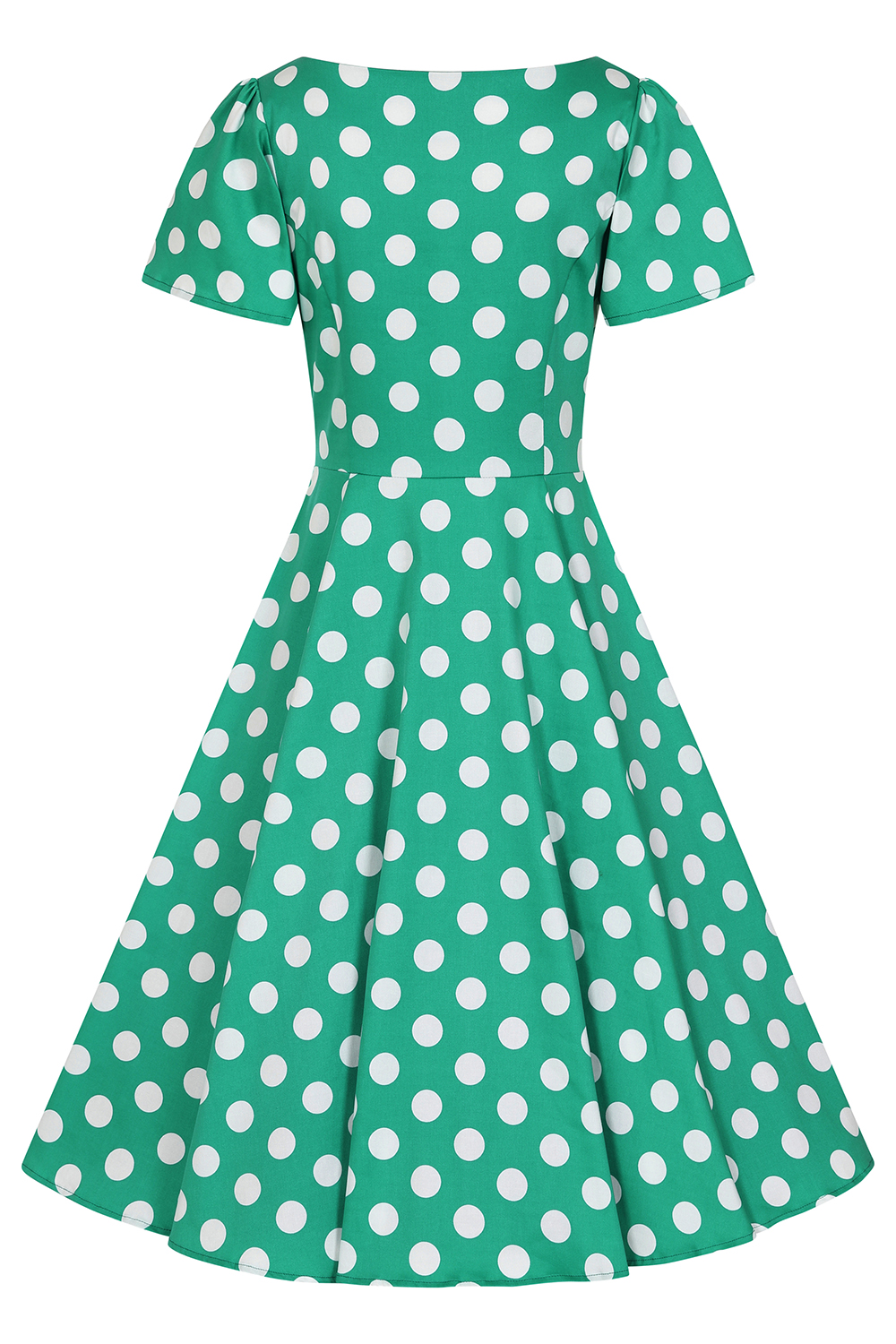 green dotted dress Moss Green Textured Mini Dress main image 1