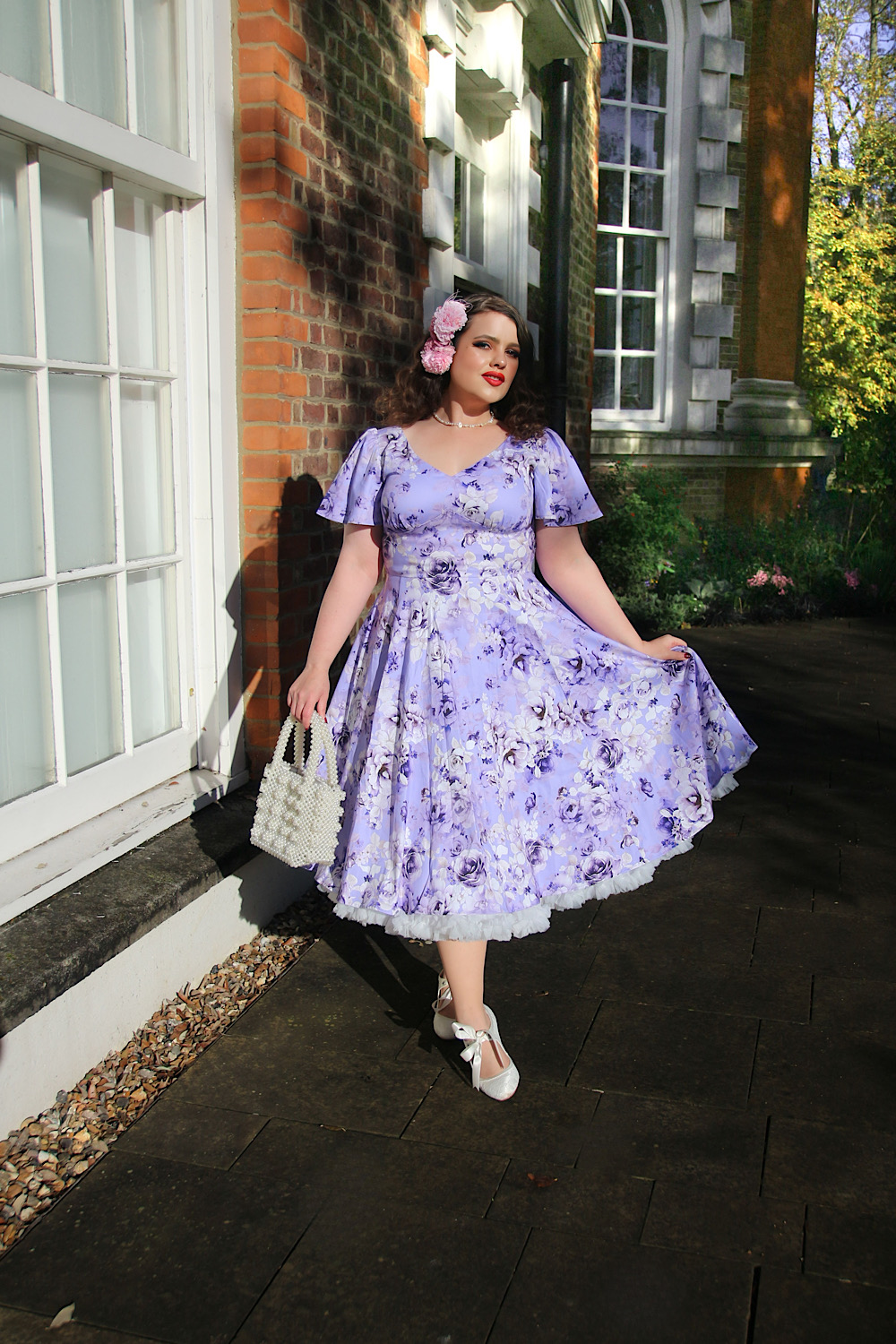 Bonnie Floral Swing Dress in Extended sizing