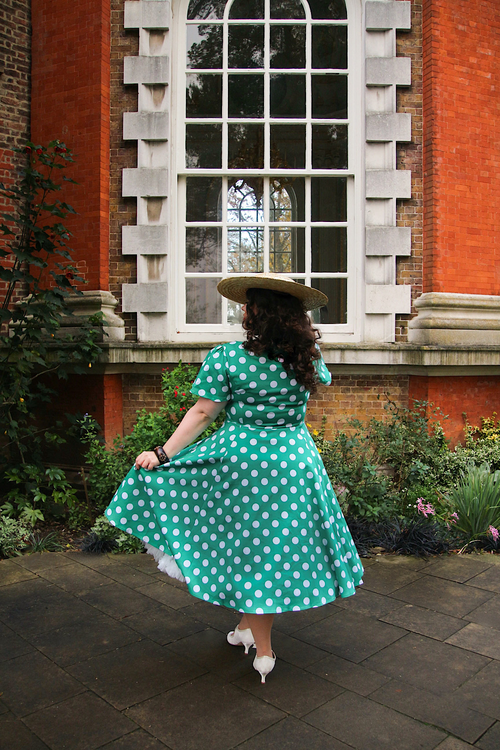 Nina Polka Dot Swing Dress in Extended Sizing