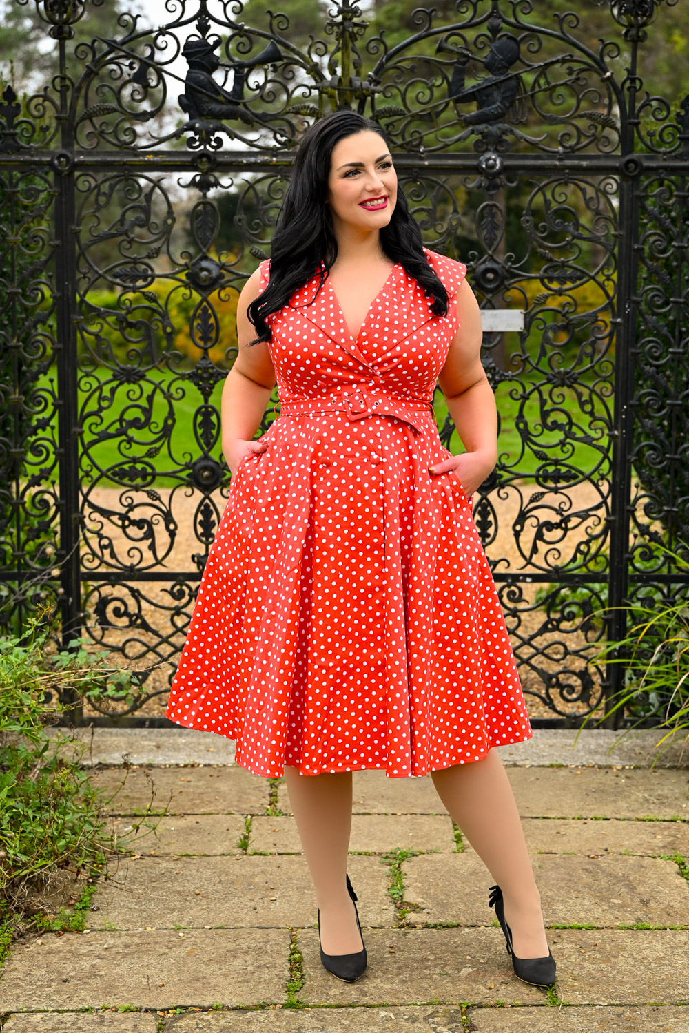 Tea Dress Red Polka Wrap Dress Red Polka Polka Dot Ladies Dresses