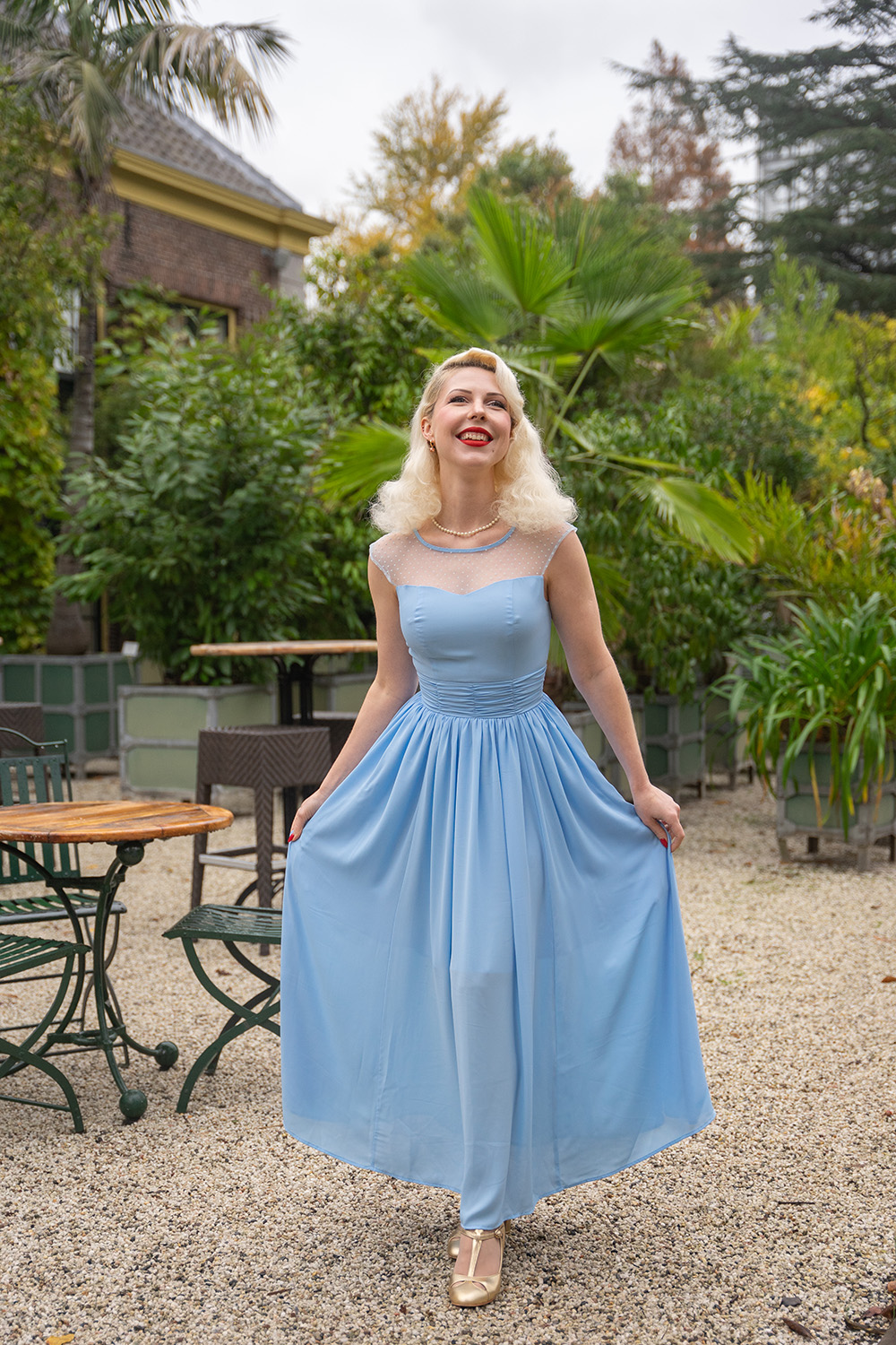 Pippa Sky Blue Bridesmaid Dress in Blue - Hearts & Roses London
