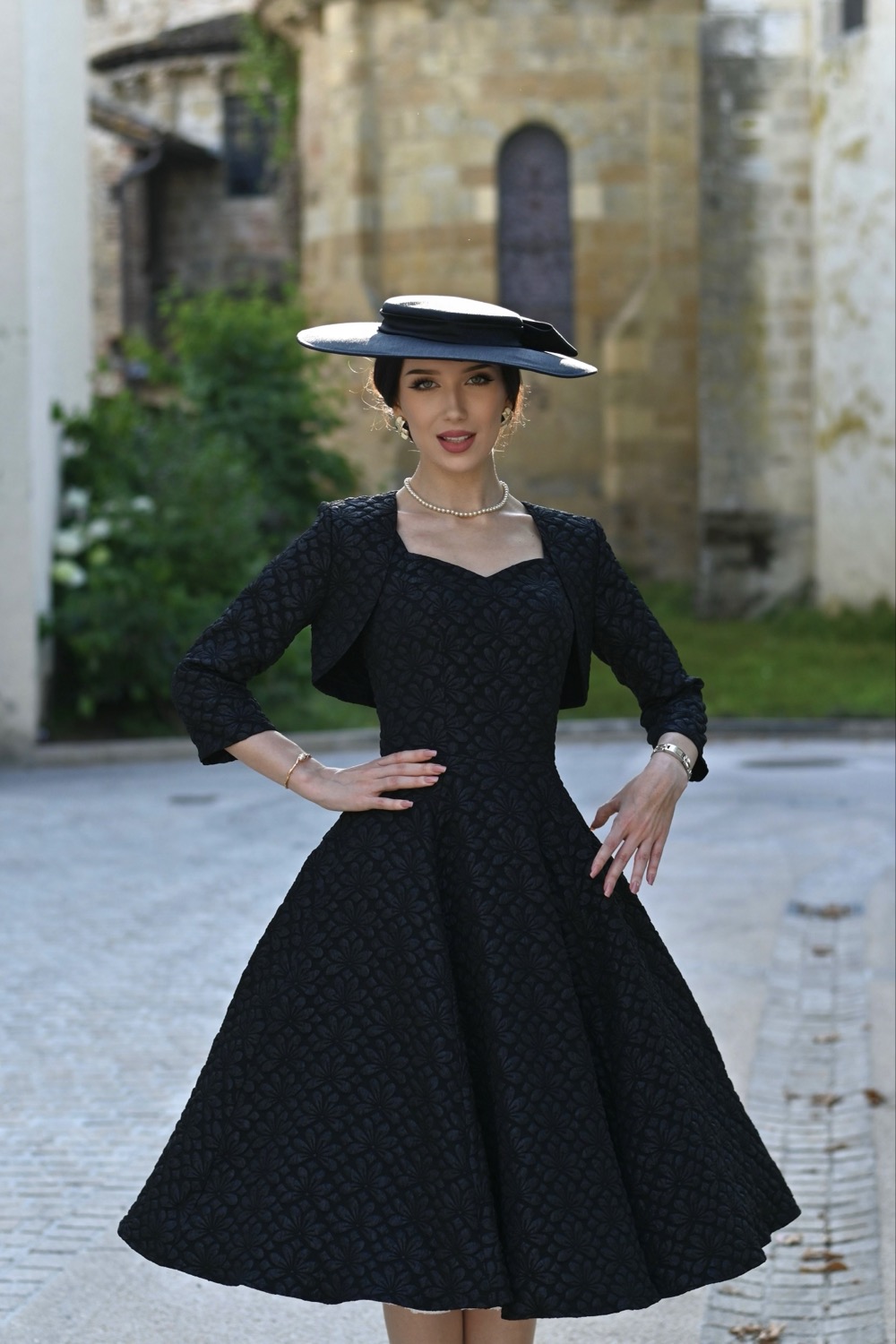 Ramona Swing Dress in Black - Hearts & Roses London