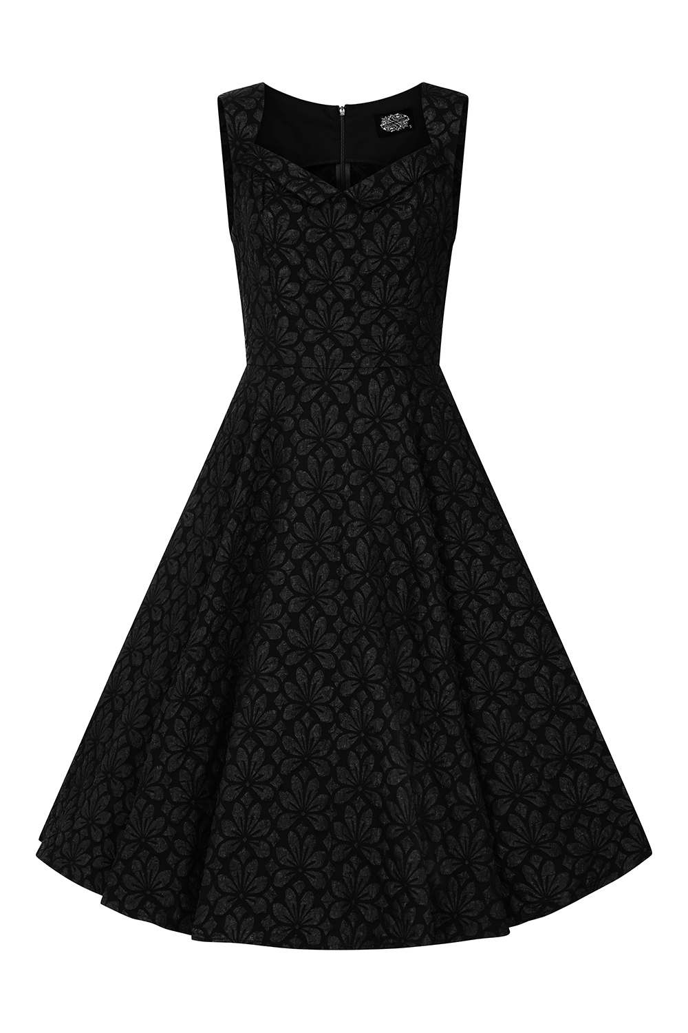 black swing dresses Unique Vintage Black Peasant Sleeve Swing Dress main image 1