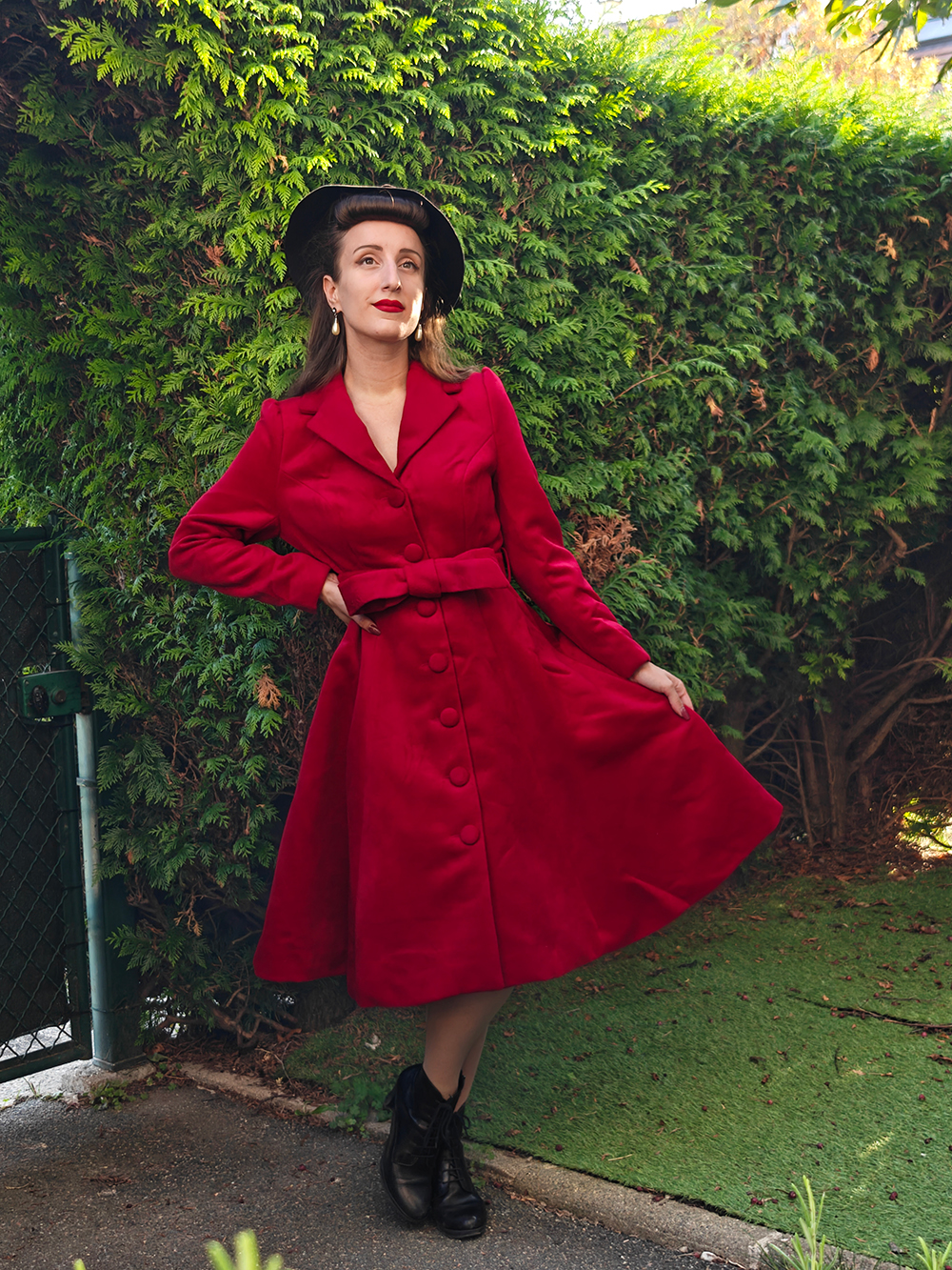 black summer dress for funeral Red Girls Dress Coat (The Piccadilly) Theatrical Red  Britannical
