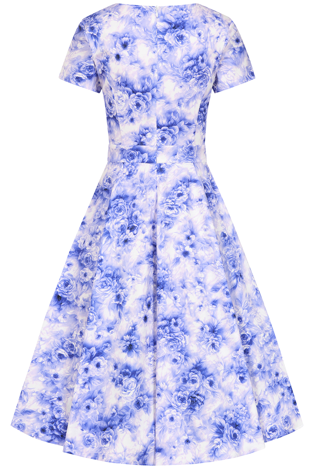 open lace back dress Hearts & Roses May Floral 50's Swing Dress Purple main image 0