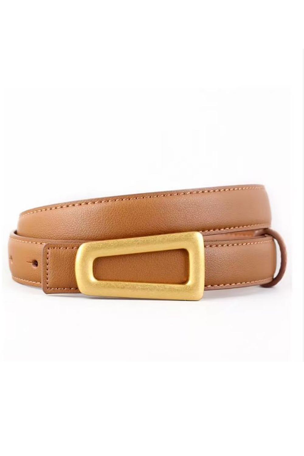 Faux Leather Belt in Tan