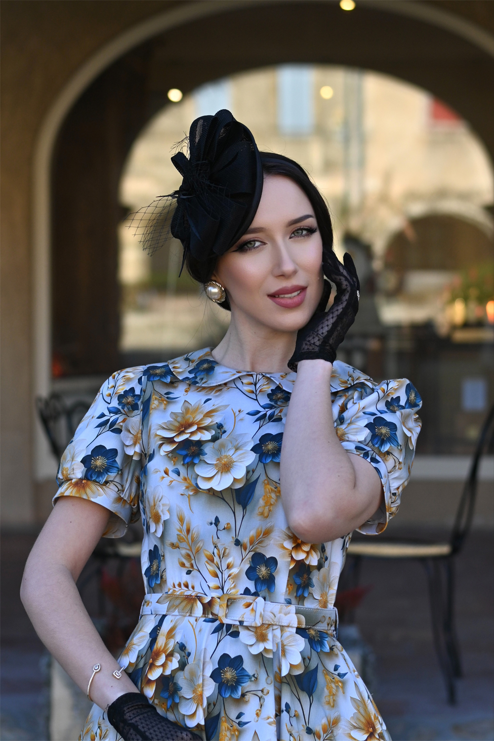 Black Bow & Feather Clip Fascinator