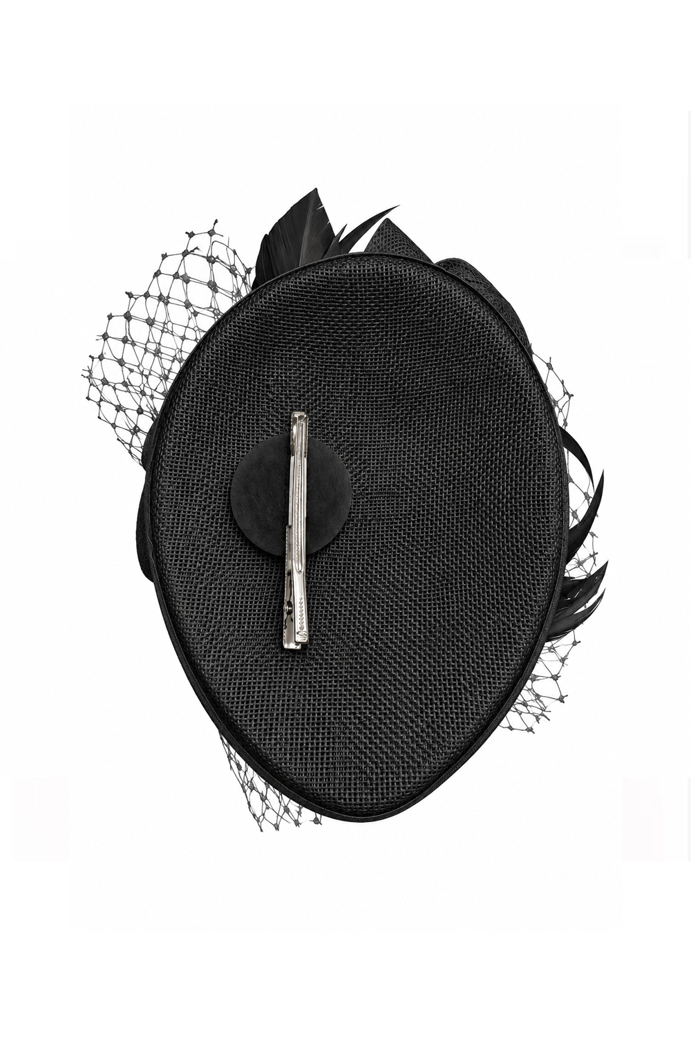 Black Bow & Feather Clip Fascinator