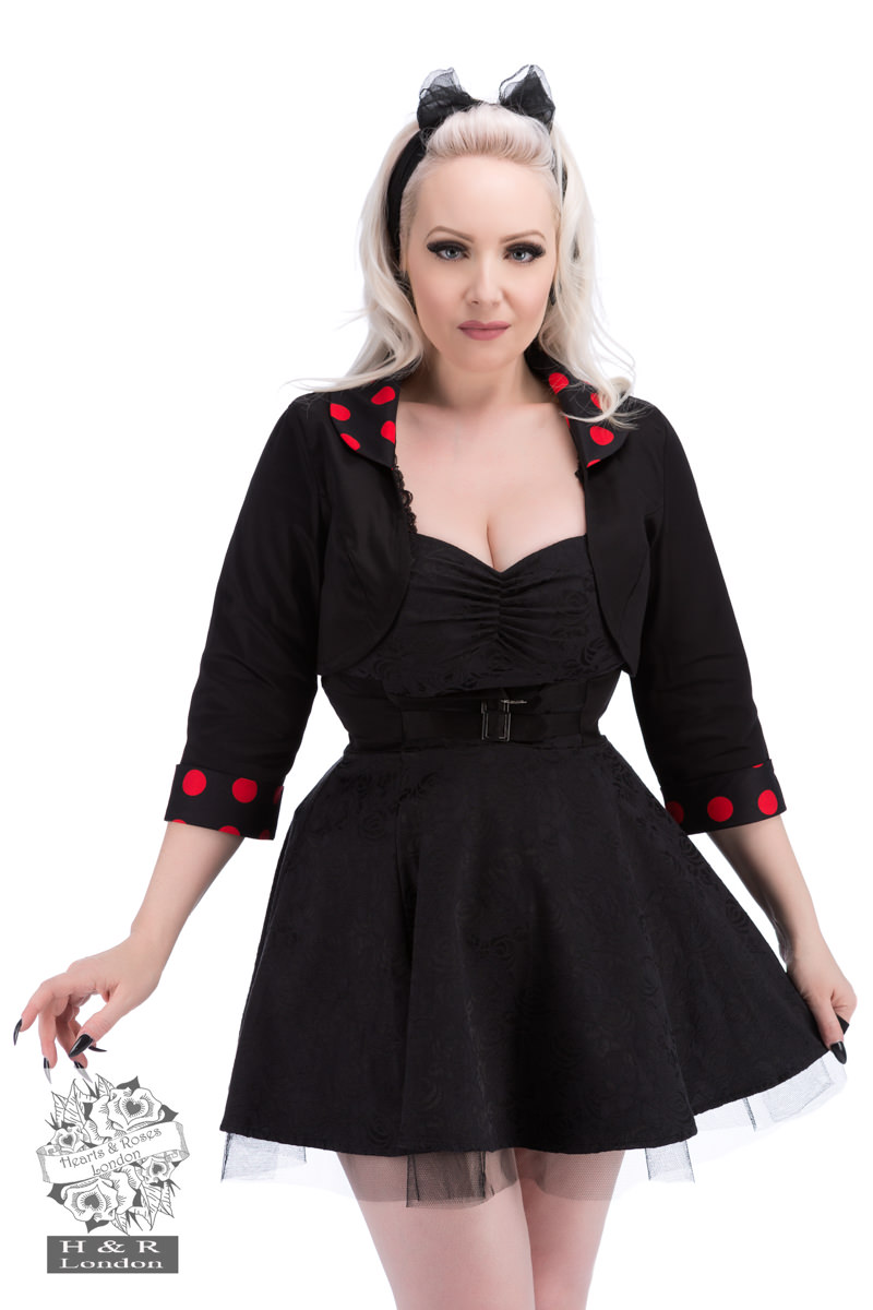 Black Red Big Dot Bolero