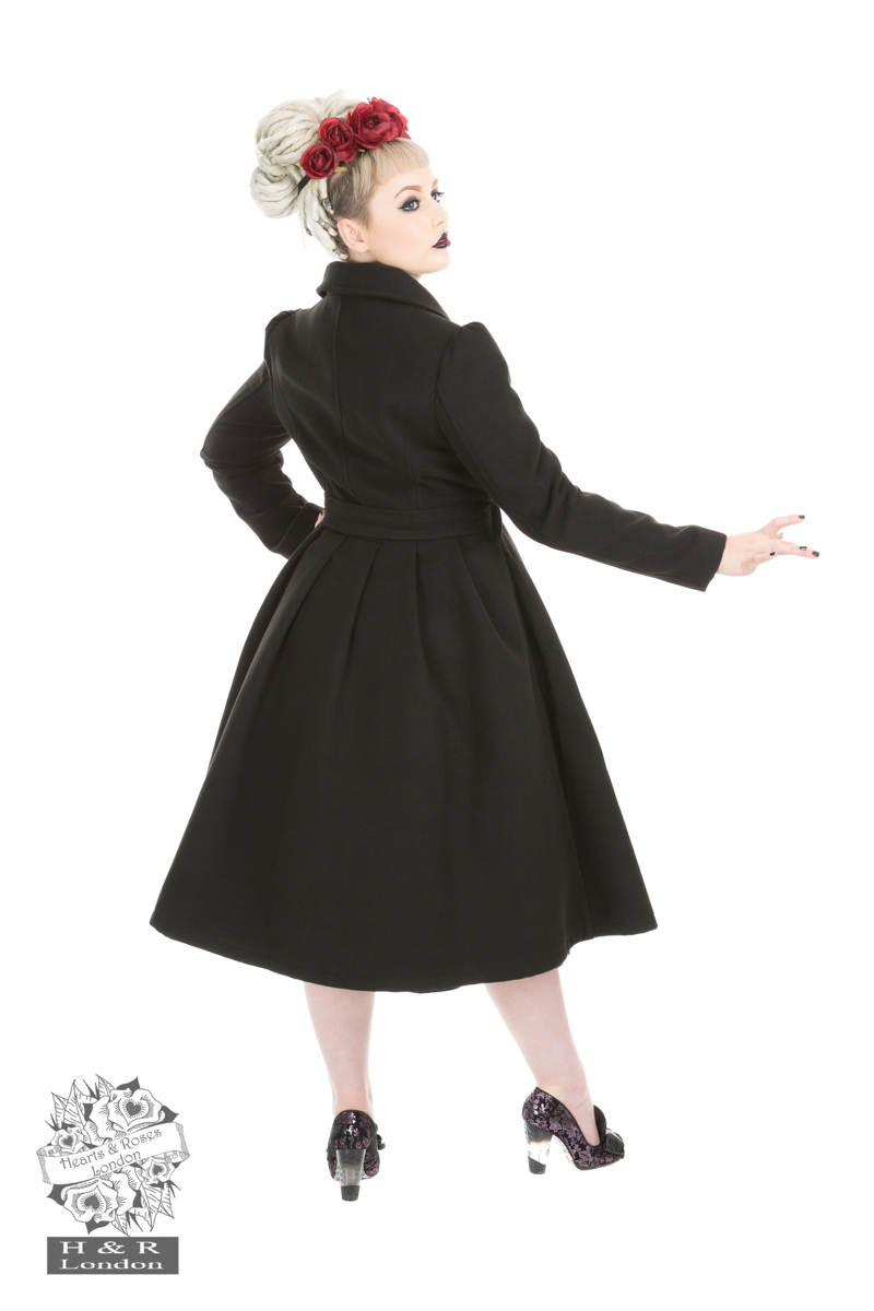 Black Vintage Swing Coat