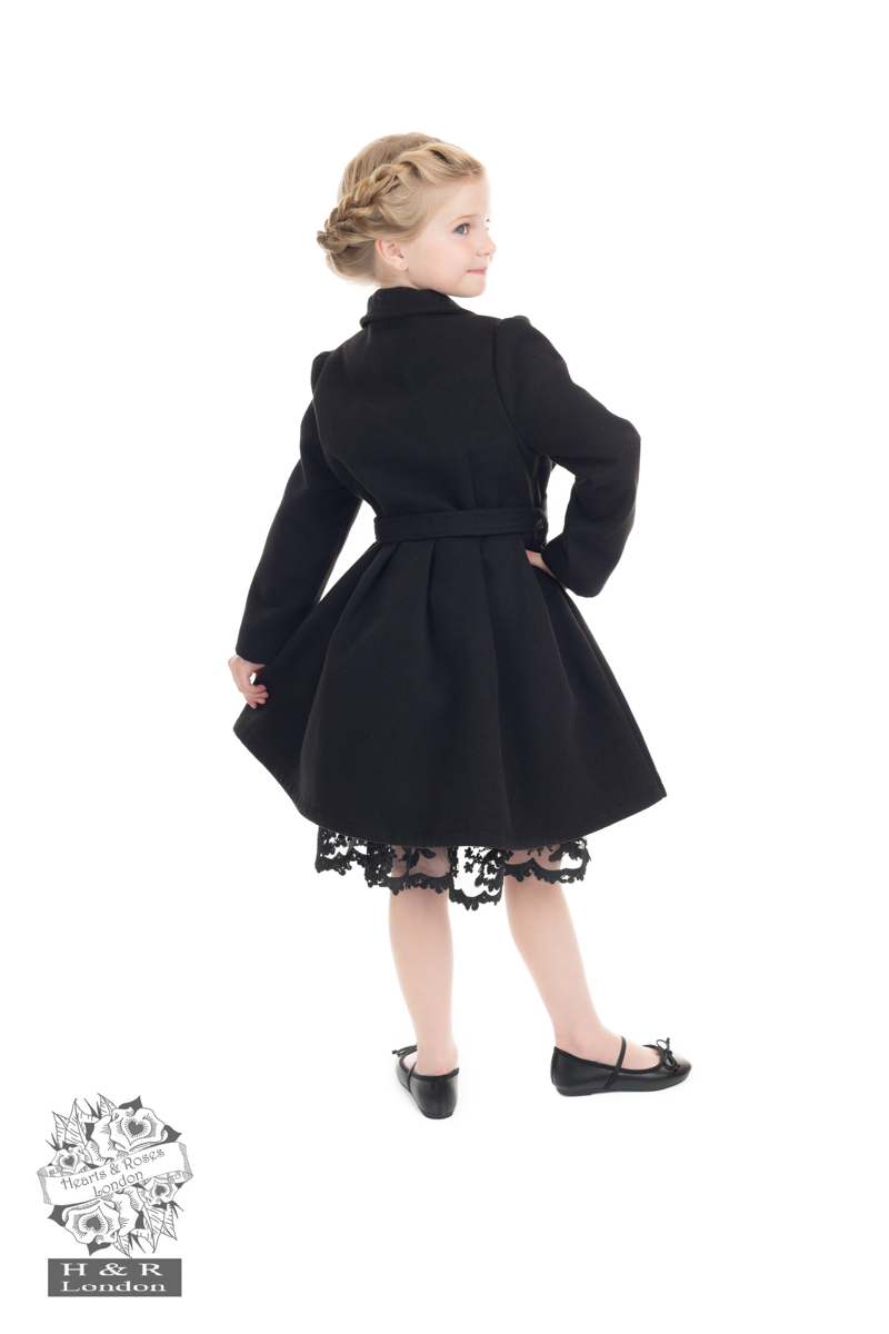 Black Vintage Swing Coat