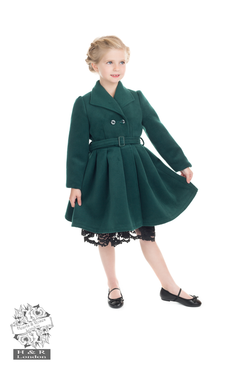 Green Vintage Swing Coat