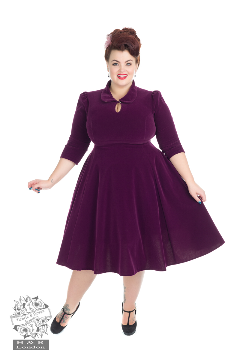 purple tea dress