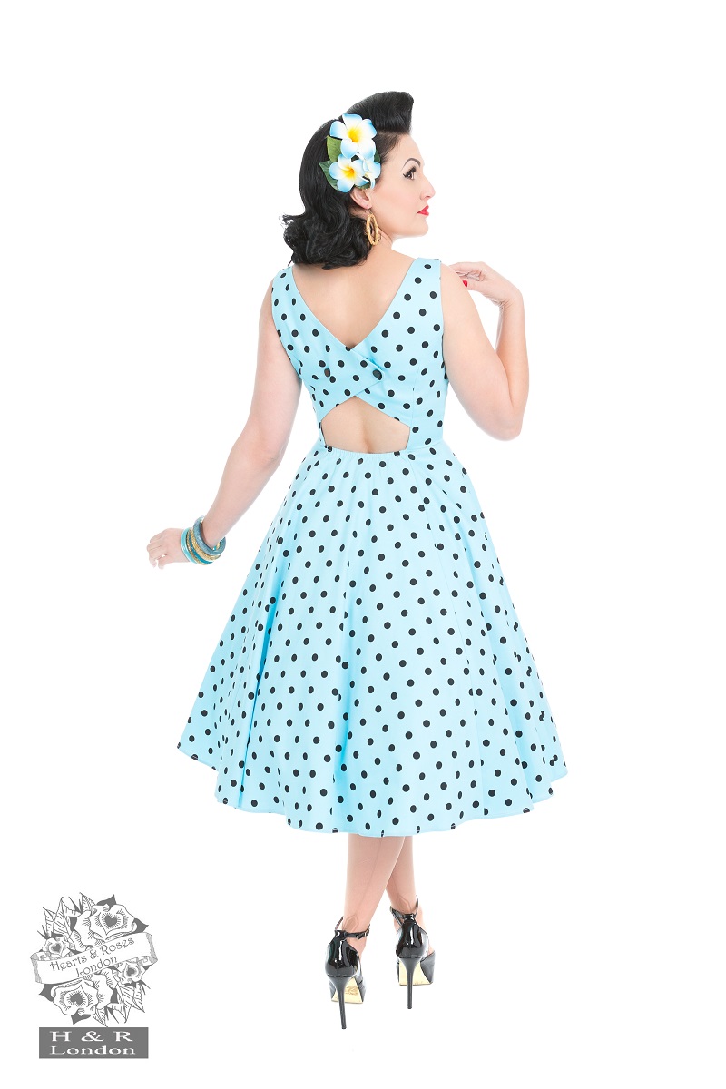 Rhiannon Swing Dress In Sky Blue