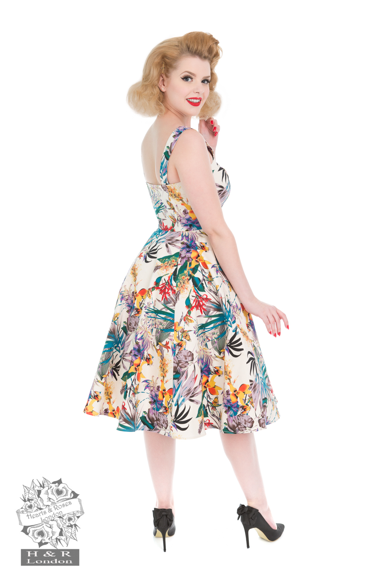 Pansies Floral Swing Dress