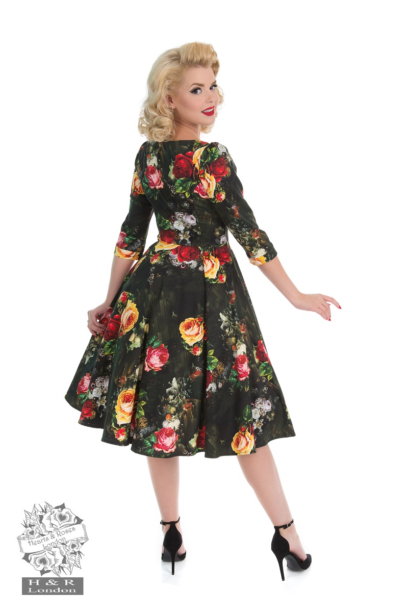 Striking Rose Swing Dress