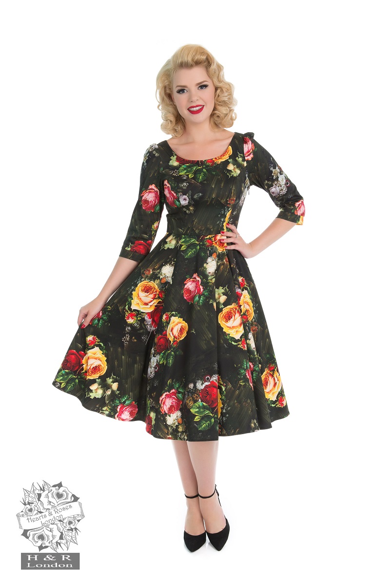 Striking Rose Swing Dress