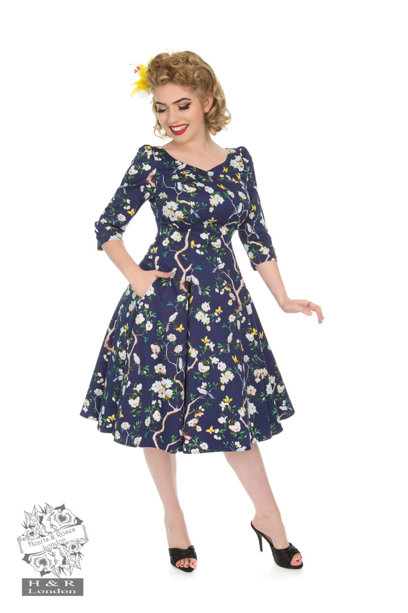 Enchanted Garden Floral Swing Dress