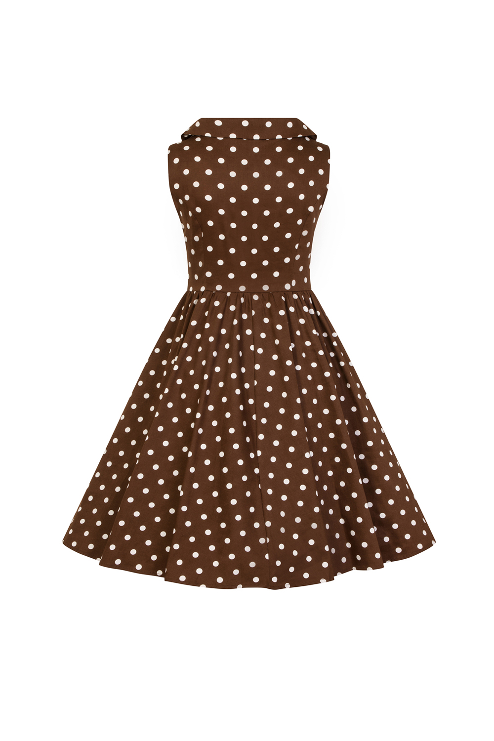 Girls Ravishing Chocolate Polka Dot Swing Dress