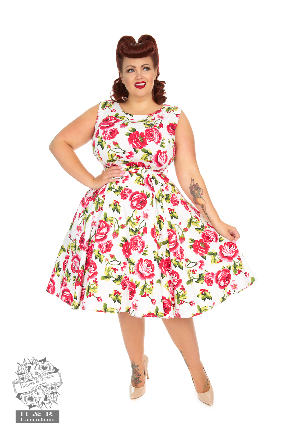 Sweet Rose Swing Dress