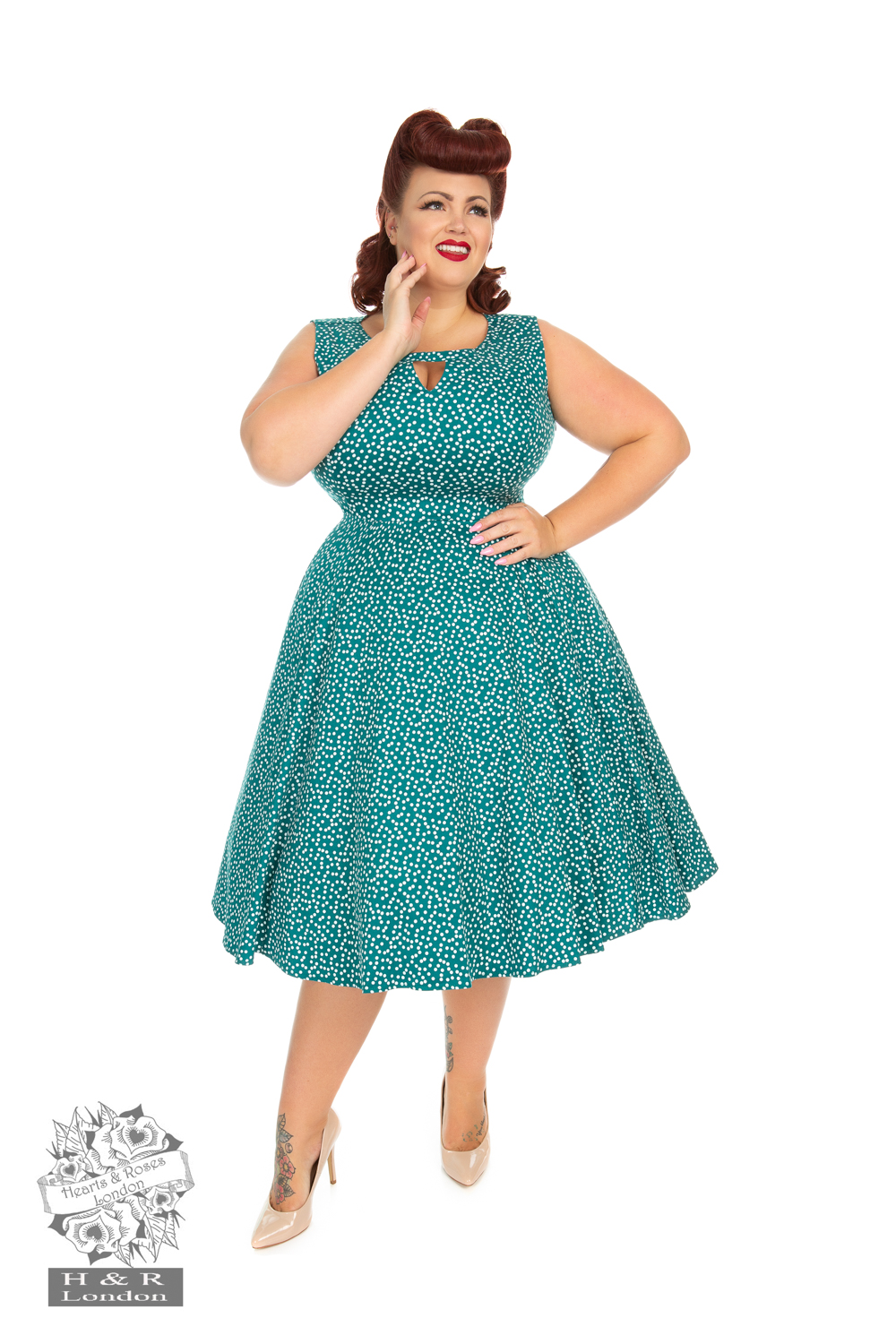 La Rosa Dotty Swing Dress