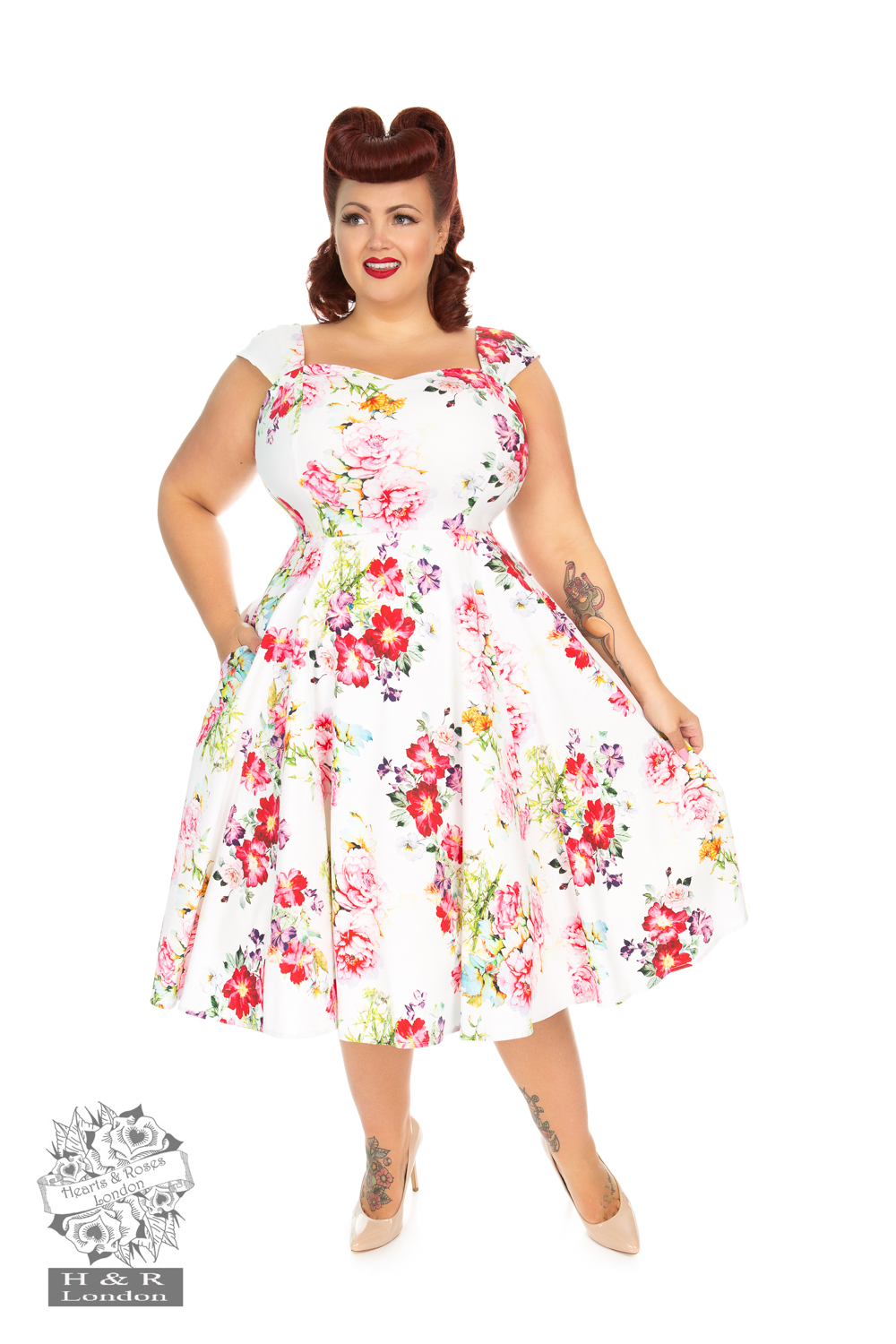 Rose Paradise Swing Dress