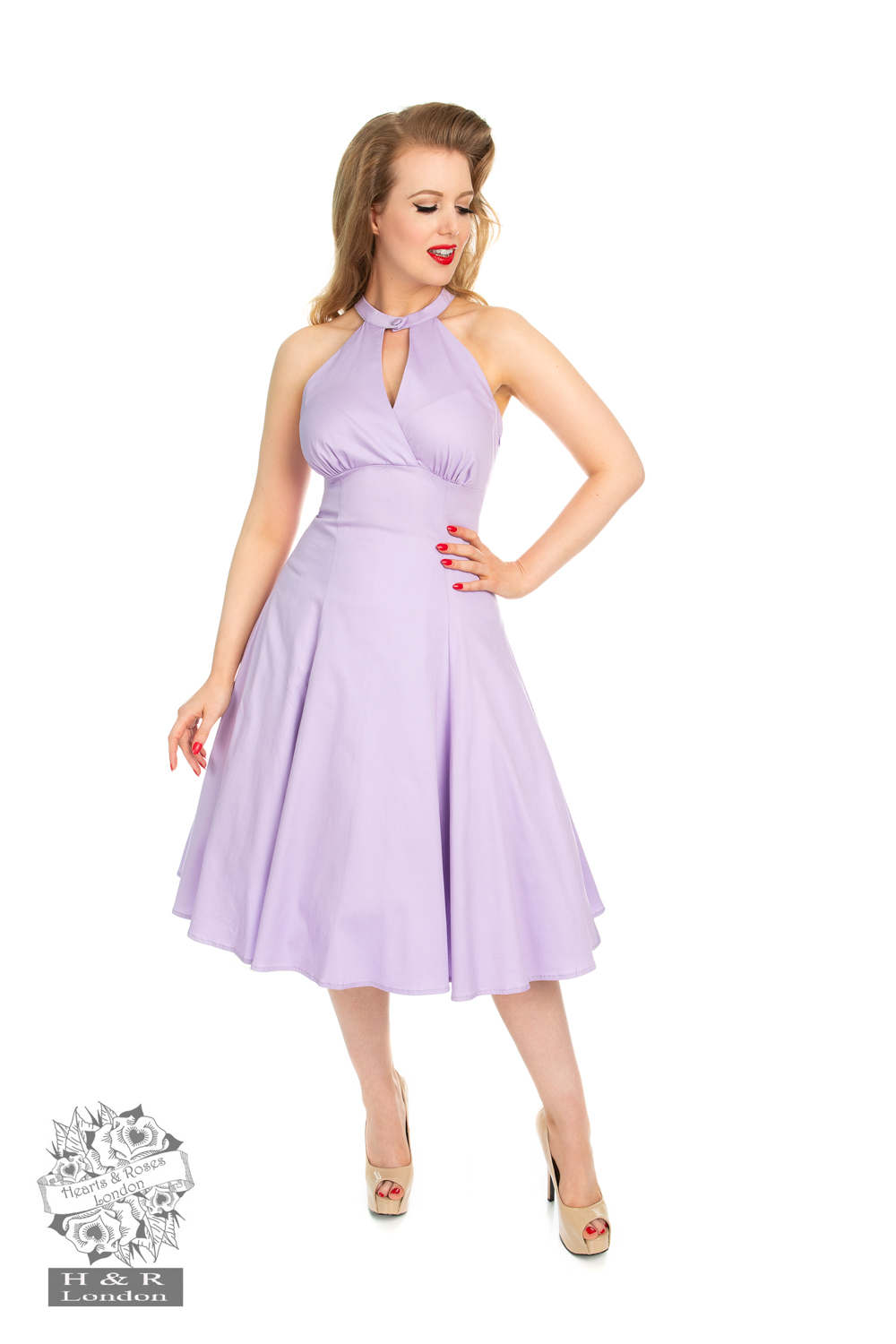 lilac swing dress