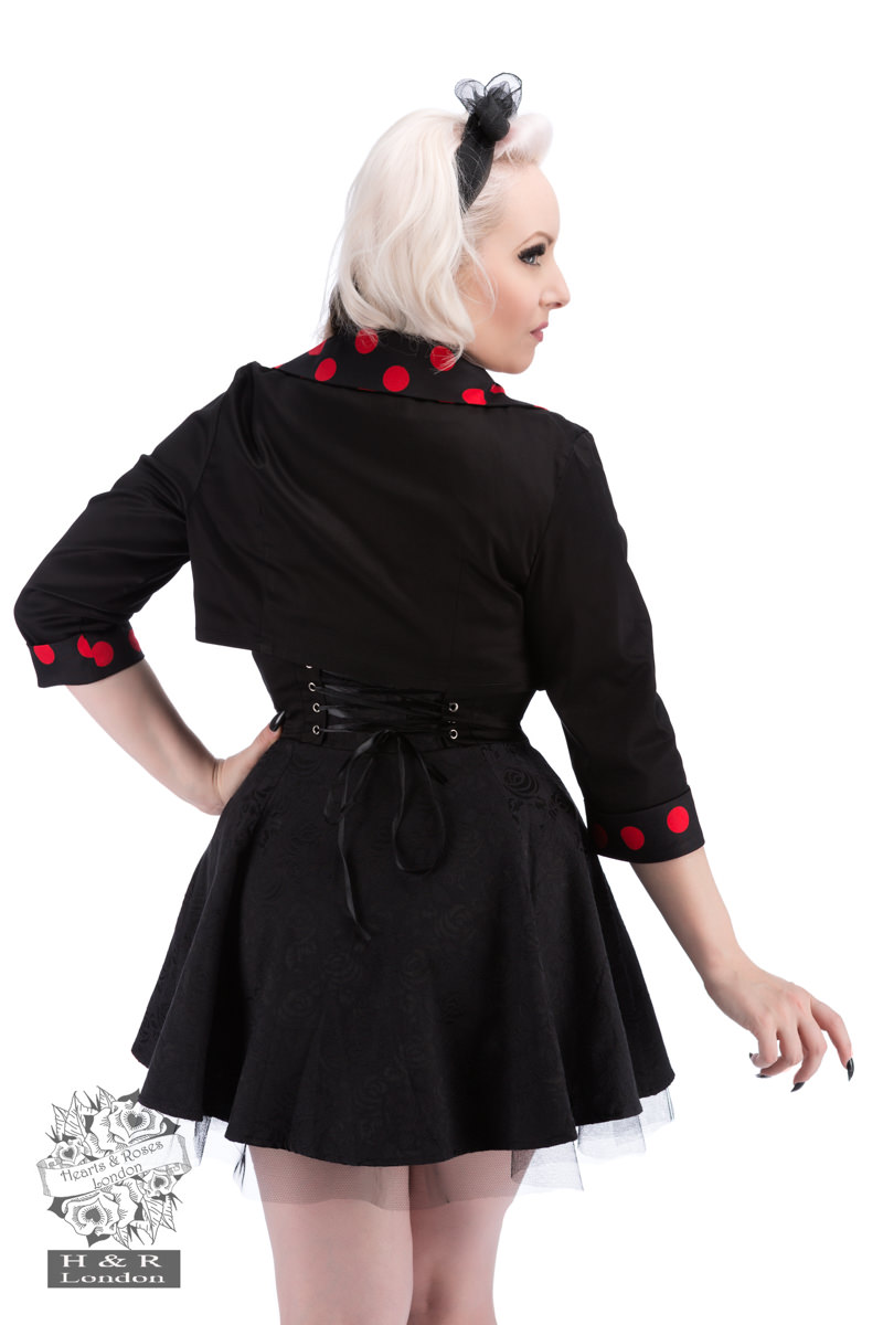 Black Red Big Polka Dot Bolero